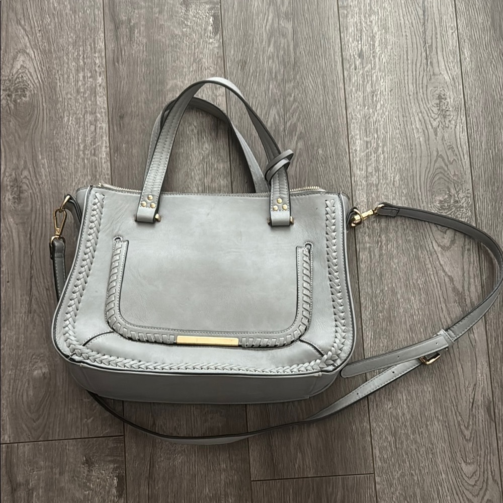 Sole society grey purse with gold details